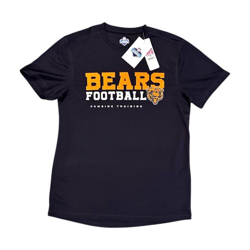 NFL Chicago Bears Men's Combine Training Short Sleeve Shirt in Navy, Small
